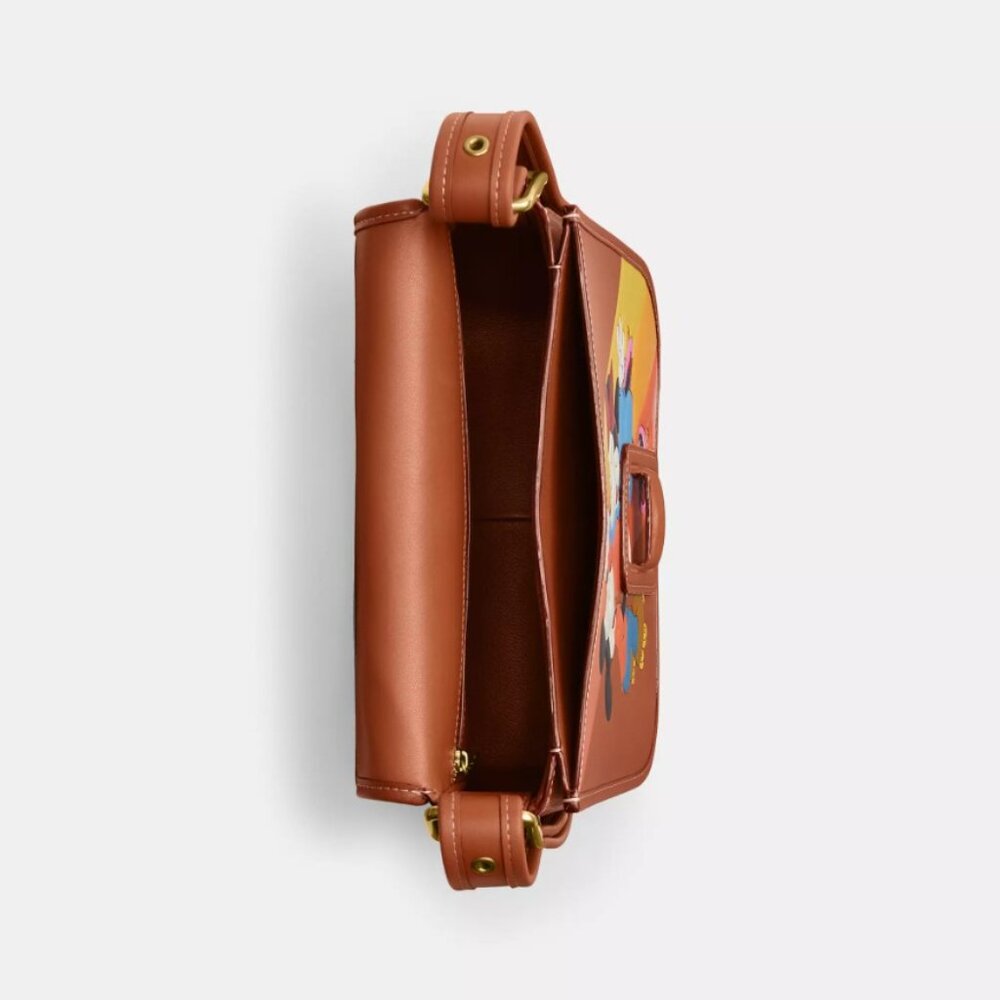 NWT Disney X Coach Courier Bag Mickey Mouse & Minnie Mouse Purse Leather - Picture 5 of 10